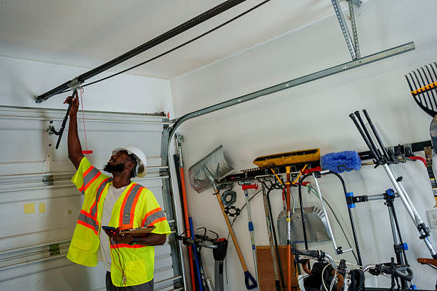 Professional Garage Door Panel Replacement technician working in Mountain Top, PA